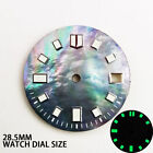 28.5Mm Green Luminous Meteorite Starry Sky Pattern Watch Dial For Nh35 Movement
