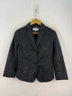 复古 Sonia Rykiel Paris Blazer 尺码 38 黑色长袖纽扣夹克 — 第 1/4 张图片