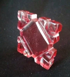 Antique Cranberry Cut Crystal Thread Winder  Circa 1800 RARE - Picture 1 of 13