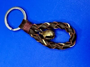 Llavero de cuero trenzado con anillo de campana hace ruido - Imagen 1 de 16