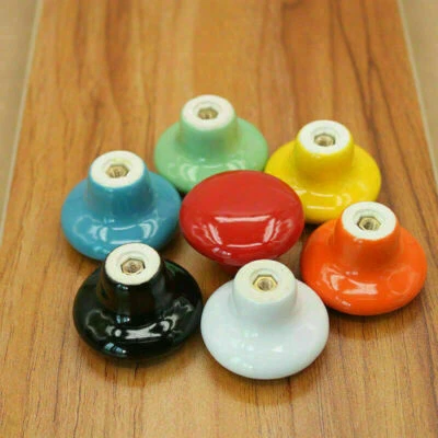 Door Ceramic Knobs Cabinet Cupboard Drawer Round Furniture Kitchen Pull Handle - Image 1 of 4