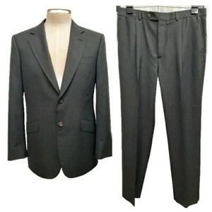 Carolina Herrera Gray US 41 R Wool Suit 2 button Dual Vents - Picture 1 of 16