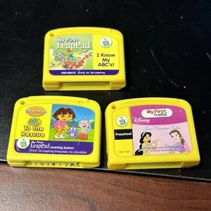 3 My First Leappad Leap Frog Cartridges Dora The Explorer Disney Princess Tales - Picture 1 of 3