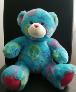 Build a Bear Workshop Cartel Azul Paz Animal de Peluche Peluche - Imagen 1 de 3