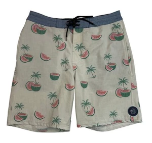RIP CURL Lay Days Board Shorts Men's Watermelon Print Pockets Swim Surf Size 30 - Picture 1 of 11