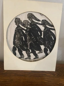 Russell Yuristy Canadian Artist “Run” Proof 1963 Unframed - Picture 1 of 14