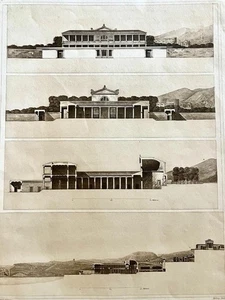 1890's Large FINE ARCHITECTURAL PRINT Of The ANCIENT TEMPLE OF SERAPIS - Picture 1 of 2