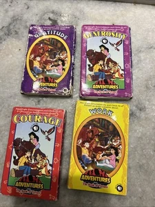 Chick-fil-A Adventures Book of Virtues Cassettes LOT of 4 Collectible Read Descr - Foto 1 di 6