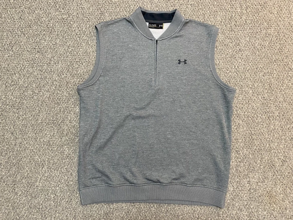 Chaleco de golf Under Armour para hombre 1/4 cremallera gris Storm1 talla XL Foto 1 de 4