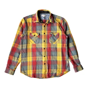 Wallace & Barnes Shirt Mens Large Plaid Workwear Button Up Long Sleeve J Crew - Picture 1 of 15