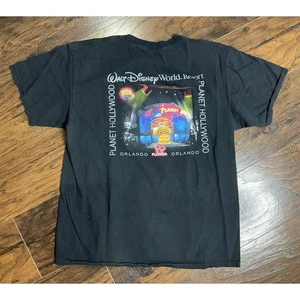 Camiseta vintage de los 90 Planet Hollywood Orlando para hombre talla L grande hecha en EE. UU. negra - Imagen 1 de 4