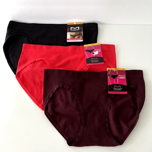 NEW Maidenform 3 Pairs Bikini Pure Comfort Seamless S/5 Multi-Color DM2305 - Picture 1 of 3