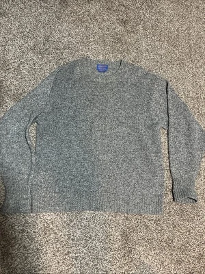 Pendleton Men's Shetland Washable Wool Crewneck Sweater Gray Large (Flaw) - Image 1 of 4
