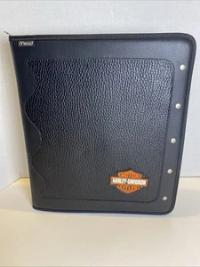 VINTAGE MEAD HARLEY-DAVIDSON Motorcycles 3 Ring Binder W/  Harley Logo - Picture 1 of 13
