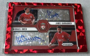 2024-25 Panini Prizm Liverpool Legends Michael Owen Jamie Carragher Dual Auto - Picture 1 of 5