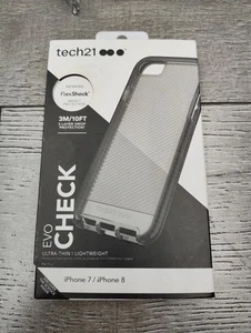 Tech21 Evo Check Smokey Black FlexShock Lightweight Case Cover for iPhone 7/8/SE - Picture 1 of 2
