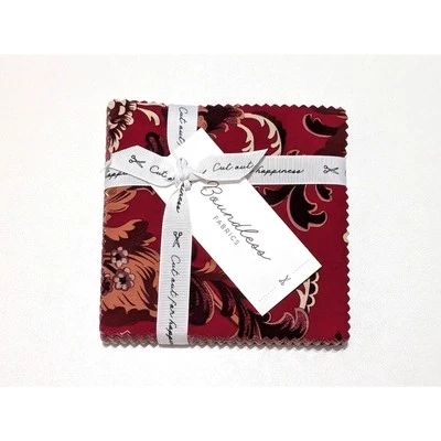 Velvet Red Jacobean Charm Pack by Boundless Fabrics  - Image 1 of 3