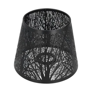 Bell Lamp Shade Wrought Iron Lampshade Carved Forest Tree Shaped E27 Mini Lam... - Picture 1 of 9