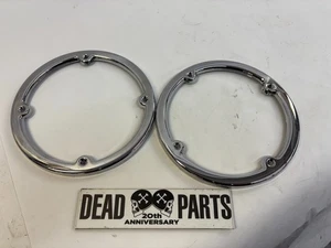 Harley chrome steel 6.5” speaker trim rings - Picture 1 of 2