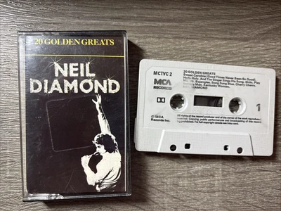 Neil Diamond - 20 Golden Greats : MCA Records : Grey Cassette Black Print VGC - Image 1 of 4