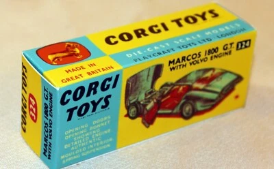 CORGI TOYS 324 MARCOS 1800GT BOITE COPIE VIDE  - Photo 1/3