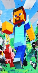 NEW KIDS COTTON TOWEL MINECRAFT GIRLS BEACH BATH POOL BOYS CHRISTMAS GIFT - Picture 1 of 4