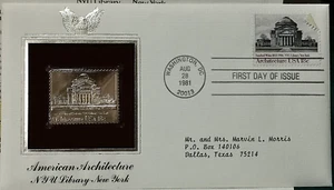 American Architecture NYU Library New York 1981 First Day Cover (311H) - Picture 1 of 5
