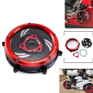 Racing Clear Clutch Cover & Spring Retainer For Ducati Panigale V4 V4S Speciale - Picture 1 of 22