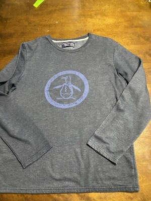 Moletom de manga comprida original pinguim unissex gráfico gola redonda tamanho grande - Imagem 1 de 4