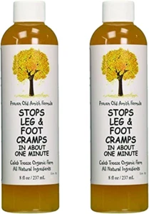 Caleb Treeze Organic Farms Stops Leg & Foot Cramps 8 Oz 2 Pack - Picture 1 of 1