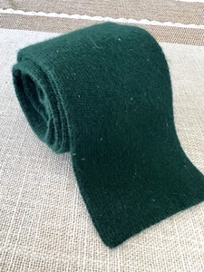 Drumohr 100 % Kaschmir flaschengrün eckige Spitze Krawatte lässig weich - toll mit Tweed - Bild 1 von 5