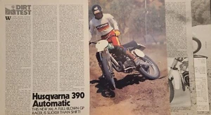 1977 Husqvarna 390 Automatic Original Motorcycle 6pg Test article - Picture 1 of 1