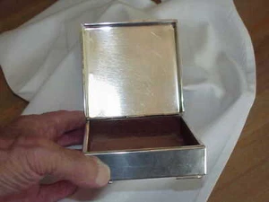 Nice E. Dragsted Denmark Danish Heavy Silverplate Table Cigarette Box 191 Grams - Picture 1 of 8