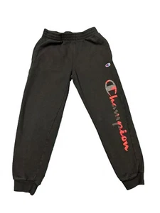 Champion® Boys Signature Jogger Pants, size Youth Medium, Black with Red letters - Picture 1 of 2