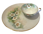 Antique/Vintage 9" Plate and Fitting Cup, Unmarked, Floral