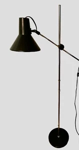 IKEA Vintage Post Modern Black Chrome Stilnovo Adjustable Arm Floor Lamp - Picture 1 of 10