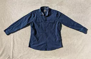 Uomo Lee robusto con bottoni manica lunga blu scuro - XL - Foto 1 di 6