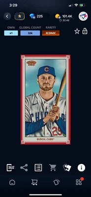 DIGITAL Topps Bunt 206 24 - Michael Busch Red Base Iconic 324cc - Image 1 of 2