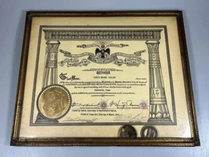Authentic Dei optimi Maximi Universitatis Certificate 1975 Vintage Free Masons - Picture 1 of 7