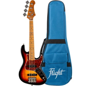 Flight Solid Body Mini Bass w Bag - Sunburst - Picture 1 of 2