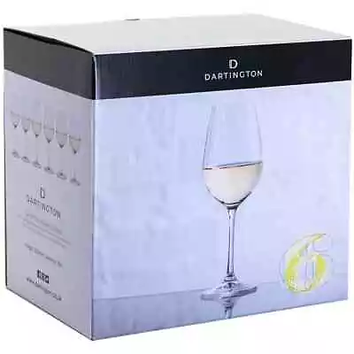 Dartington White Wine Glasses Set Of Six 350ml Crystal Dishwasher Safe 22cm High • 34.16£