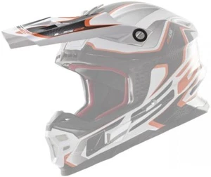 Paralume casco LS2 MX456 Compass bianco arancione scudo di ricambio - Foto 1 di 1