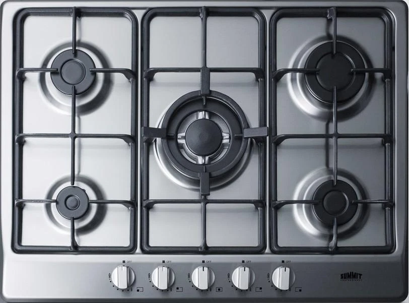 Summit GC527SS 27 дюймов газовая варочная панель встроенная 5 запечатанных горелок нержавеющая сталь - Изображение 1 из 1