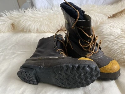 Servus Men Sz 9 Steel Toe Work Boots Black 10” Leather Rubber Insulated ANSI Z41 - Image 1 of 4