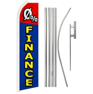0% Finance Swooper Flutter Feather Advertising Flag Kit Financing Dealership - Picture 1 of 8