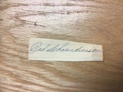 Red Schoendienst St. Louis Cardinals HOF Autograph on Paper - Image 1 of 2