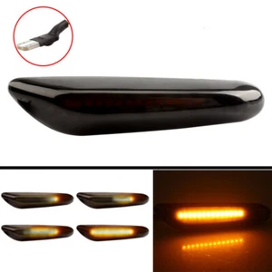 2x Led Side Marker Turn Signal Lights Smoke Fit for BMW E46 E60 E82 E83 E90 328i - Picture 1 of 9