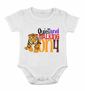 Strampler Neugeborene Strampler Dusche Kleidung Kleinkind Body Tiger Walking Print - Bild 1 von 3