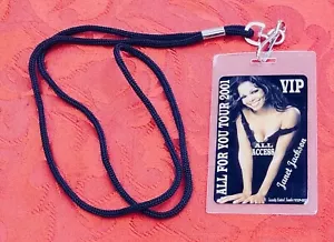 JANET JACKSON UNOFFICIAL ALL ACCESS ALL FOR YOU TOUR 2001 PASS + LANYARD 6X10 - Picture 1 of 2