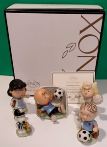 LENOX PEANUTS SOCCER Team Charlie Brown Snoopy Lucy Linus Sally NEW in BOX w/COA - Picture 1 of 10